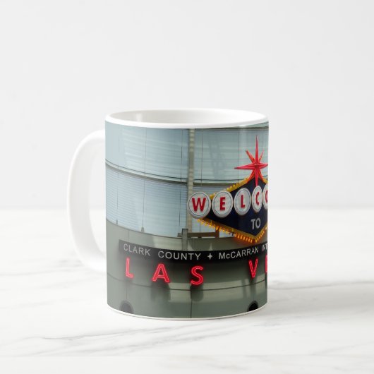 Willkommen bei der Tasse des Flughafens Las Vegas (Vorderseite Links)