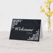 Willkommen bei der Team Chalkboard Boarder Karte (Gelbe Blume)