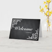 Willkommen bei der Team Chalkboard Boarder Karte (Gelbe Blume)