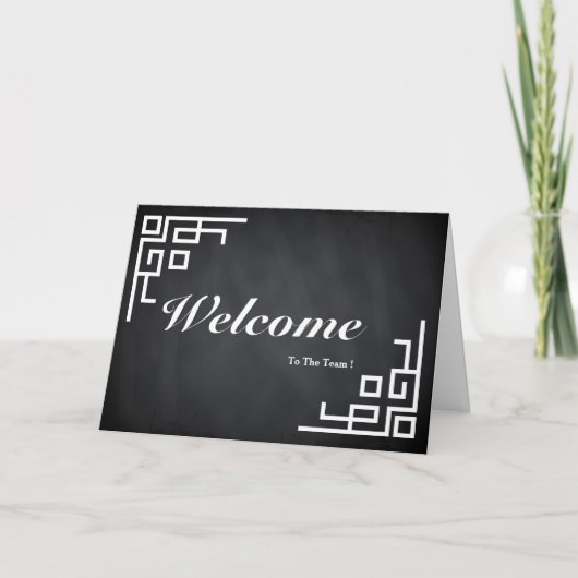 Willkommen bei der Team Chalkboard Boarder Karte (Vorderseite)