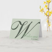 Willkommen bei der Team Monogram Karte (Gelbe Blume)