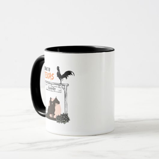Willkommen bei der TEXAS-Tasse Tasse (Vorderseite Links)