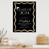 Willkommen bei der Wave Black Gold Graduation Part Poster (Küche)