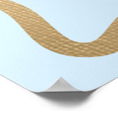 Willkommen bei der Wave Light Blue Gold Graduation Poster (Ecke)