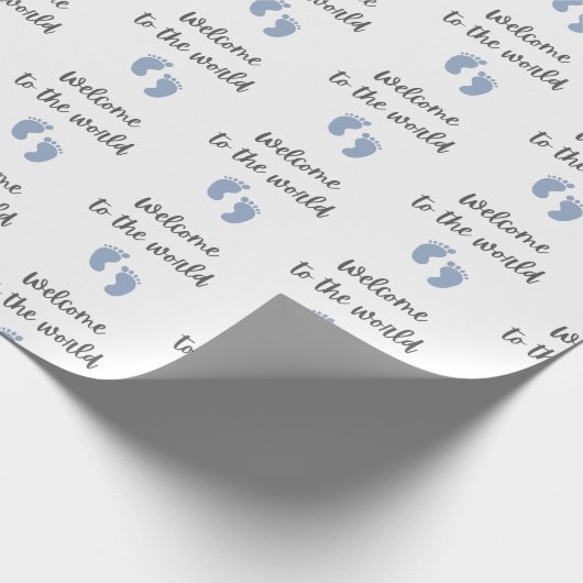 Willkommen bei der Welt Baby Packpapier (Ecke)