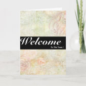 Willkommen bei der White Minimal Blue Abzeichen Ca Karte (Vorderseite)