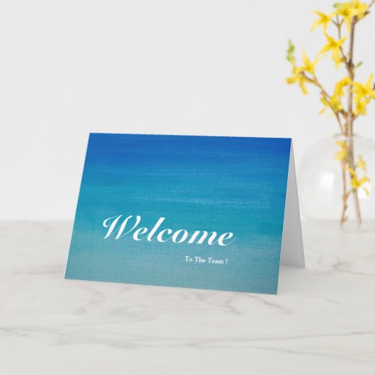 Willkommen bei der White Postcard des Teams Karte (Gelbe Blume)