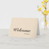 Willkommen bei der White Postcard des Teams Karte (Gelbe Blume)