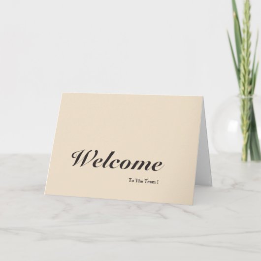 Willkommen bei der White Postcard des Teams Karte (Vorderseite)