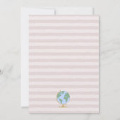 Willkommen bei der World Globe Baby Shower Einladu Einladung (Rückseite)