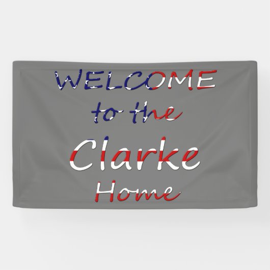 Willkommen bei der YourName-Zuhause auf der US-Fla Banner (Horizontal)