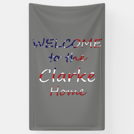 Willkommen bei der YourName-Zuhause auf der US-Fla Banner (Vertikal)