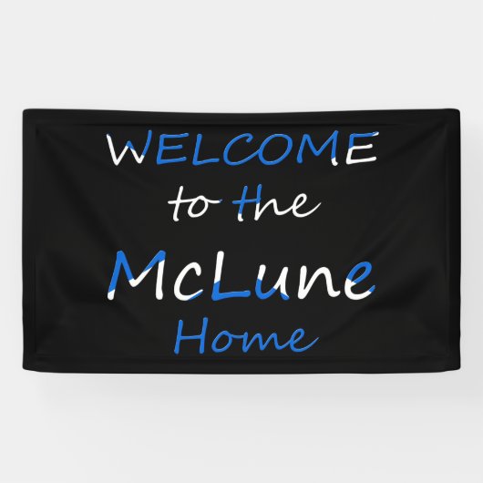 Willkommen bei der YourName Zuhause Scottish Flag- Banner (Horizontal)