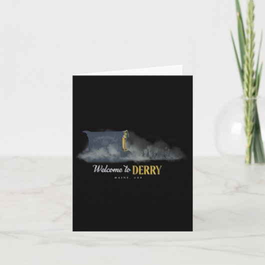 Willkommen bei Derry Maine Usa Pennywises Caravan Karte (Vorderseite)