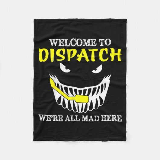 Willkommen bei Dispatch Funny 911 Dispatch Hallowe Fleecedecke (Vorderseite)