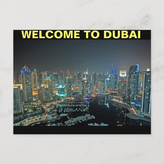 WILLKOMMEN BEI DUBAI POSTCARD VON MOJISOLA A GBADA POSTKARTE (Vorderseite)
