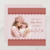 Willkommen bei einer Baby Girl Dusche Einladung (Vorne/Hinten)