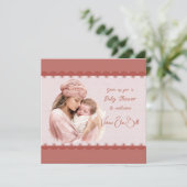 Willkommen bei einer Baby Girl Dusche Einladung (Stehend Vorderseite)