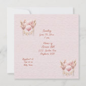 Willkommen bei einer Baby Girl Dusche Einladung (Rückseite)