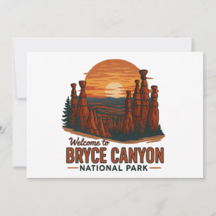 Willkommen bei Embroidery Bryce Canyon National US Einladung