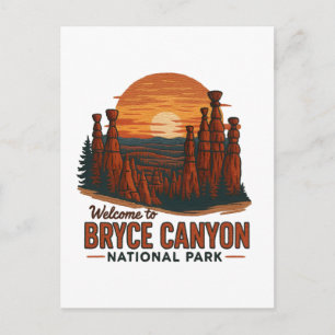 Willkommen bei Embroidery Bryce Canyon National US Feiertagspostkarte