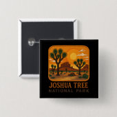 Willkommen bei Embroidery Joshua Tree National USA Button (Vorne & Hinten)