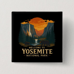 Willkommen bei Embroidery Yosemite National USA Button