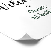 Willkommen bei Evergreen Winter First Geburtstag Poster (Ecke)