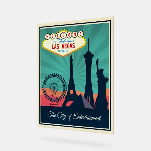 Willkommen bei Fabulous Las Vegas Acrylschild (Winkel)