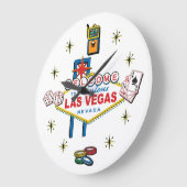 Willkommen bei Fabulous Las Vegas Große Wanduhr (Winkel)