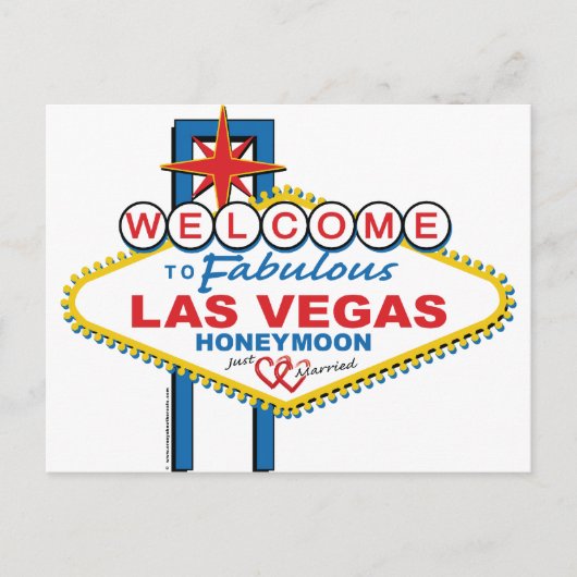 Willkommen bei Fabulous Las Vegas Honeymoon Postkarte (Vorderseite)