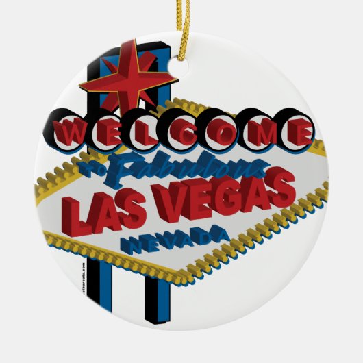 Willkommen bei Fabulous Las Vegas Keramikornament (Vorne)