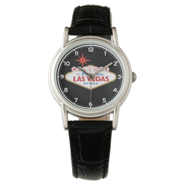 Willkommen bei Fabulous Las Vegas, Nevada Armbanduhr (Vorderseite)