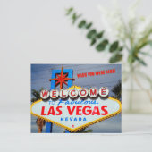 Willkommen bei Fabulous Las Vegas Nevada Postkarte (Stehend Vorderseite)