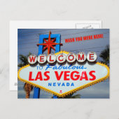 Willkommen bei Fabulous Las Vegas Nevada Postkarte (Vorne/Hinten)