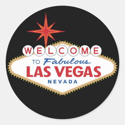 Willkommen bei Fabulous Las Vegas, Nevada Runder Aufkleber (Vorderseite)