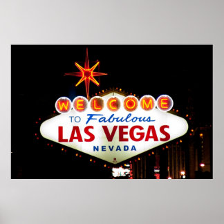 Willkommen bei Fabulous Las Vegas Nevada SIgn Nigh Poster