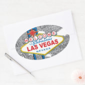 Willkommen bei Fabulous Las Vegas Ovaler Aufkleber (Umschlag)
