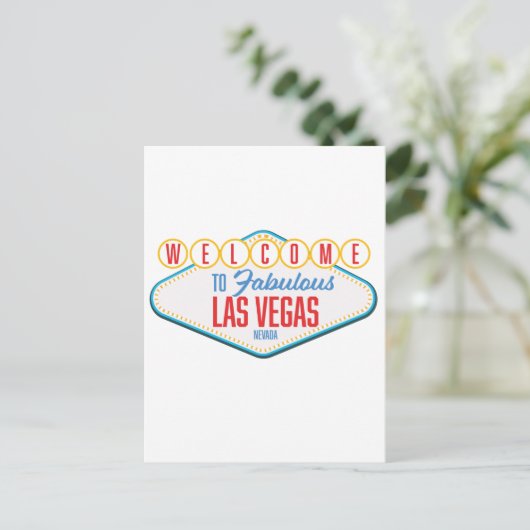 Willkommen bei Fabulous las vegas Postkarte (Stehend Vorderseite)