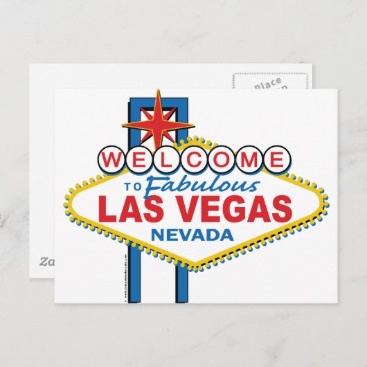 Willkommen bei Fabulous Las Vegas Postkarte (Vorne/Hinten)