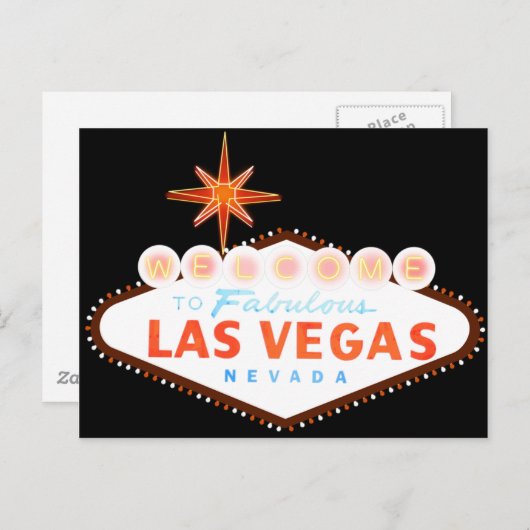Willkommen bei Fabulous Las Vegas Postkarte (Vorne/Hinten)