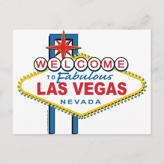 Willkommen bei Fabulous Las Vegas Postkarte (Vorderseite)