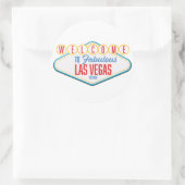Willkommen bei Fabulous las vegas Runder Aufkleber (Tasche)