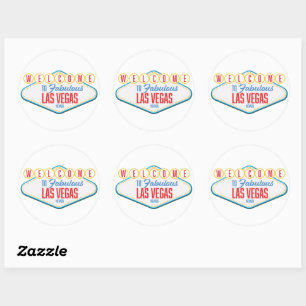 Willkommen bei Fabulous las vegas Runder Aufkleber