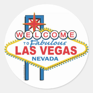Willkommen bei Fabulous Las Vegas Runder Aufkleber