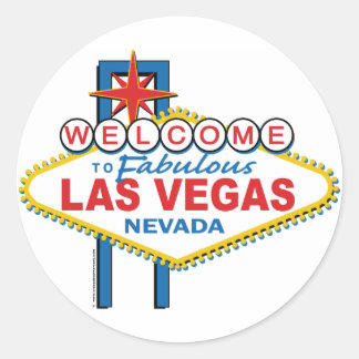 Willkommen bei Fabulous Las Vegas Runder Aufkleber