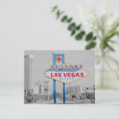 Willkommen bei Fabulous Las Vegas Sign Postcard Postkarte (Stehend Vorderseite)