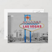 Willkommen bei Fabulous Las Vegas Sign Postcard Postkarte (Vorne/Hinten)