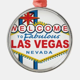 Willkommen bei Fabulous Las Vegas Silbernes Ornament