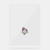 Willkommen bei Fine Art Floral Calligraphy Acrylschild (Vorderseite)